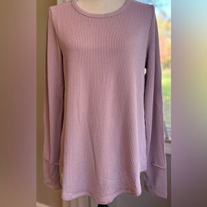 BlueWaters light Purple Ribbed Tunic top Soft Medium